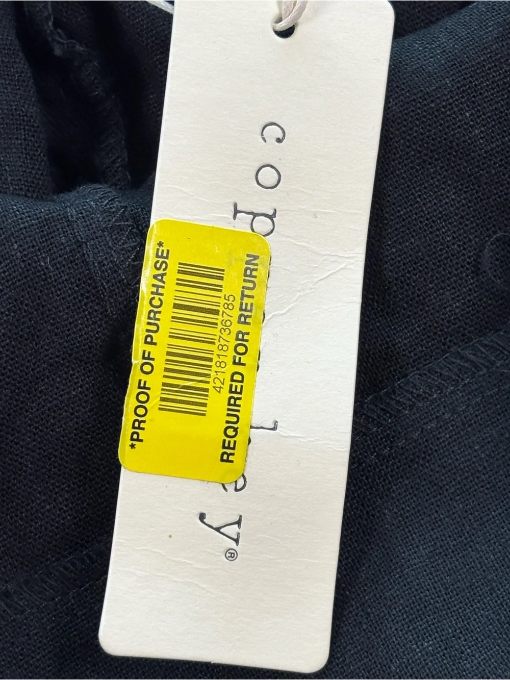 Copper Key Black High-Waist Linen-Blend Casual Shorts Size Large - Picture 6 of 9